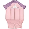 one piece,vest,swimwear,rash guard, pink, purple